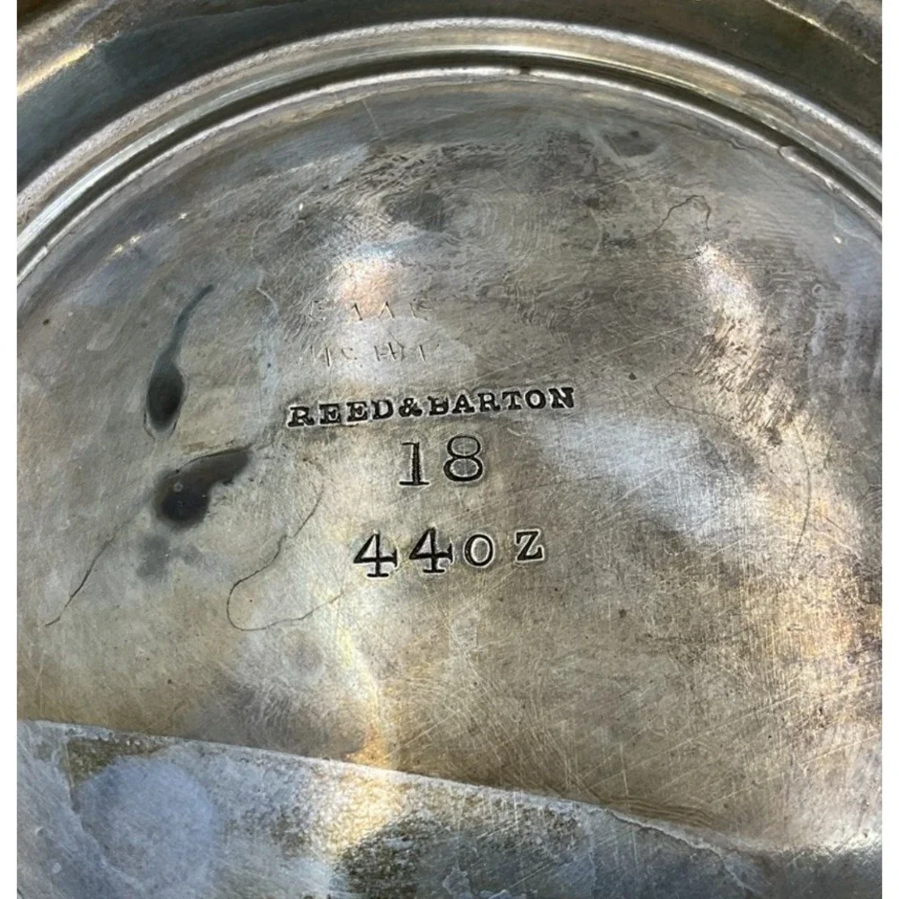 Antique Reed & Barton Silverplate 44 Oz. Cocktail Shaker w/ Cork Lid & Stopper
